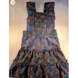 Robe salopette aux petites étoiles