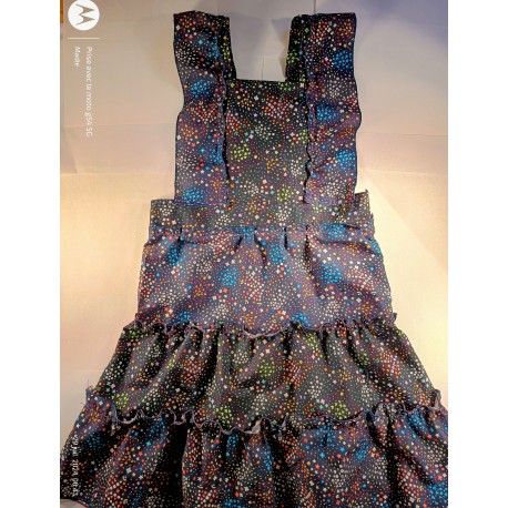 Robe salopette aux petites étoiles